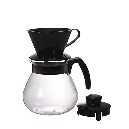 HARIO TCDN-100-B Teko Coffee Dripper Set 33.8 fl oz (1000 ml) Coffee Server