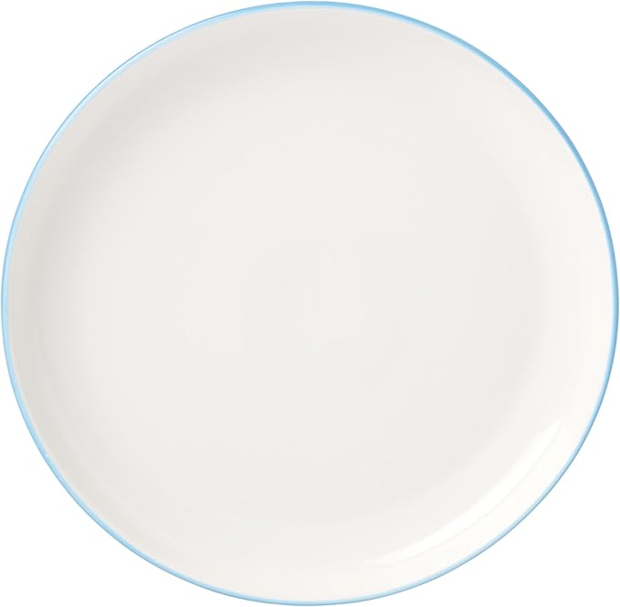 Oneida Dinnerware Set 24/7 Colors Turquoise 12-Piece Set Service For 4 Dishwasher Safe Microwave Safe Porcelain Plates And Bowls sets Dish Set Plate Set Home And Kitchen (Turquoise 12 Piece)
