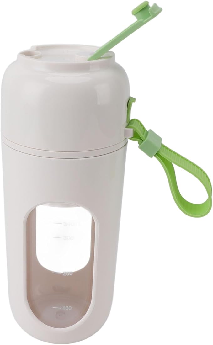 BRRNOO Bottle Personal With Portable USB Rechargeable 12 Steel Blades Cup Smoothie for Home Sports Outdoors Travel (Green)