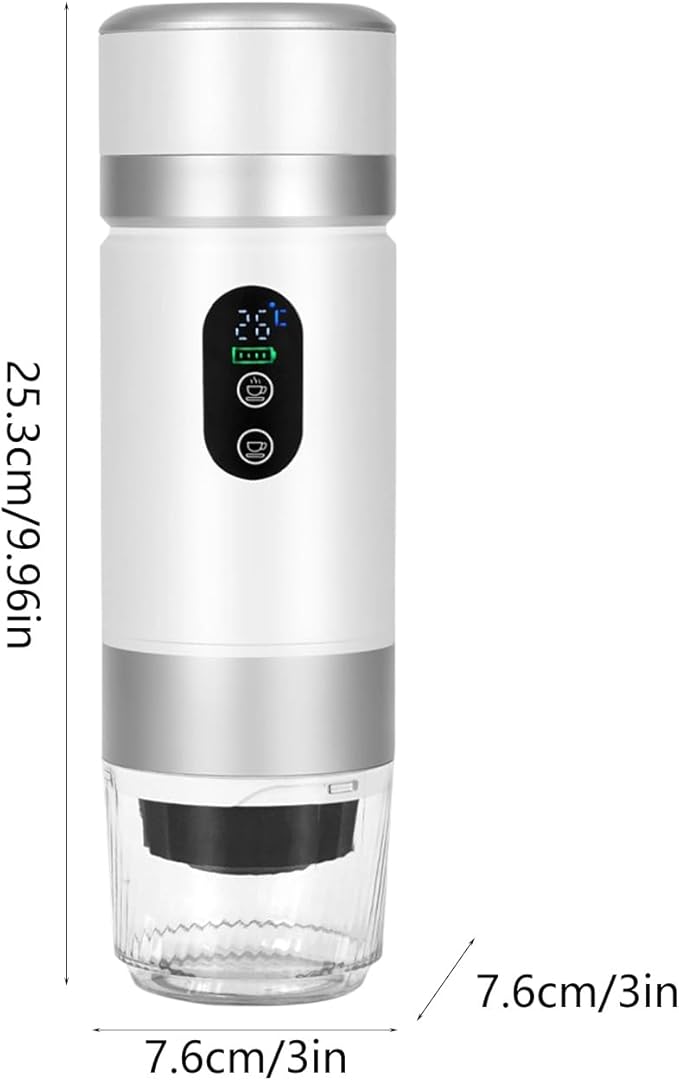 Mobile Coffee Maker 3x2500mAh Removable Batteries 20Bar Extraction Double Brewing Modes Security Security Medication Coffee Machine