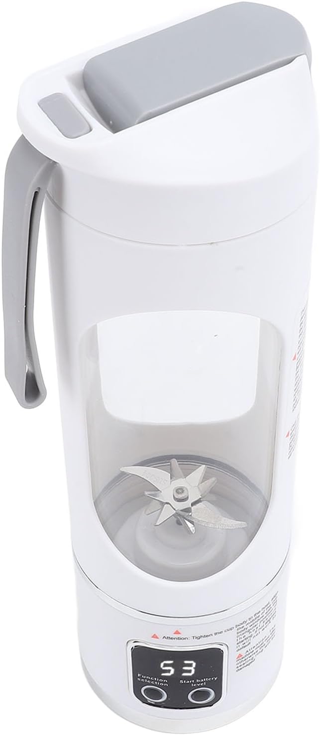 Small Travel Blender 450 Ml Easy to Use a Portable Office Squeezer Cup (White)