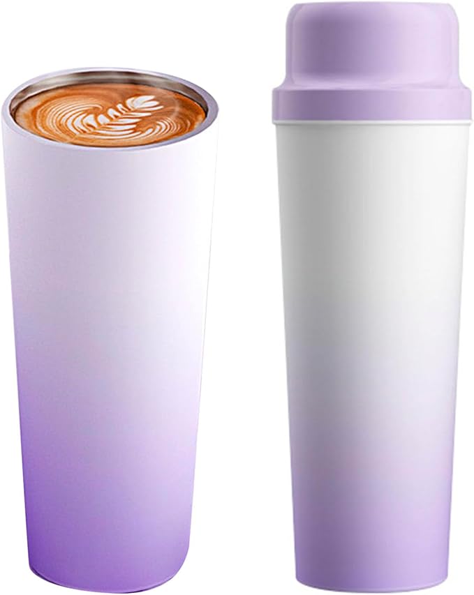Stainless Steel Blender CupPortable USB Rechargeable Electric Juicer Blender 650ml Purple