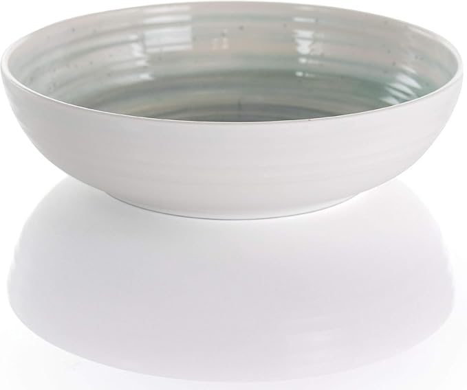 12 Piece Lightweight Melamine Dinnerware Set – Shatter-Resistant Dish Set for 4 with Plates and Bowls – Outdoor &amp Indoor Unbreakable Dinnerware (Light Blue)