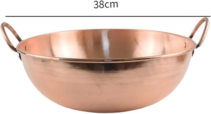 Copper Cooking Set with Handles and Lid 30cm Copper-38cm