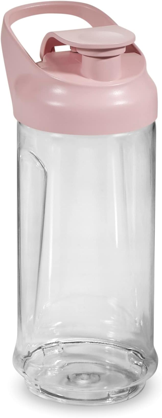 Hamilton Beach Mini Cordless Portable Personal Blender for Shakes and Smoothies USB Rechargeable 16 oz. Jar with Leakproof Travel Lid 6 Stainless Steel Blades Pink (51181)