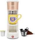 Chefman InstaCoffee Max The Easiest Way to Brew the Boldest Single-Serve Coffee Use Fresh And Flavorful Grounds or K-Cups With A Convenient Built-In Lift Ivory