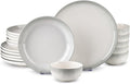 18 Pieces Gourmet Porcelain Dinnerware Sets Premium Plates and Bowls Set High-Fired Ceramic Dishes Set for 6 Chip &amp Scratch Resistant Microwave Dishwasher Safe gradient gray Series.