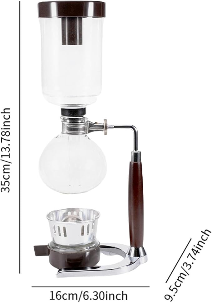 Siphon Coffee Maker Siphon Pot Lightweight Clear Elegant Coffee Brewer Sturdy Vacuum 360ML