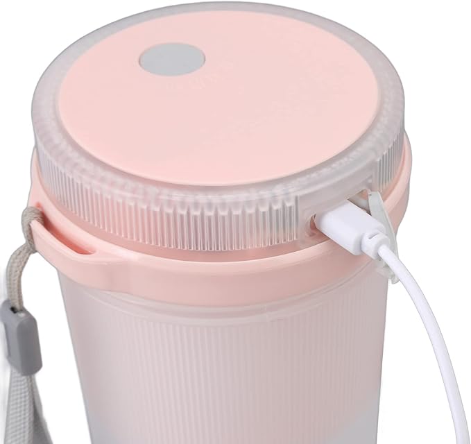 Tyenaza 300ml Electric Juicer Cup 5V 40W Handheld Portable USB Rechargeable 6 Stainless Steel Cutter Juicing Blender Cup