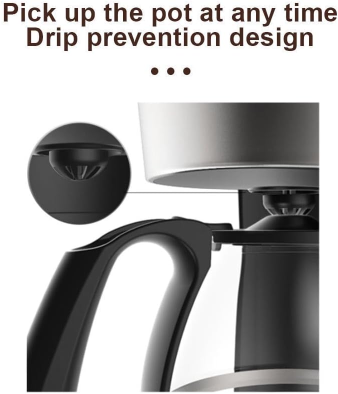 6-Cup Coffee Maker Automatic Espresso Machine Built-in Grinder No Coffee Pods Required Black and Stainless Steel