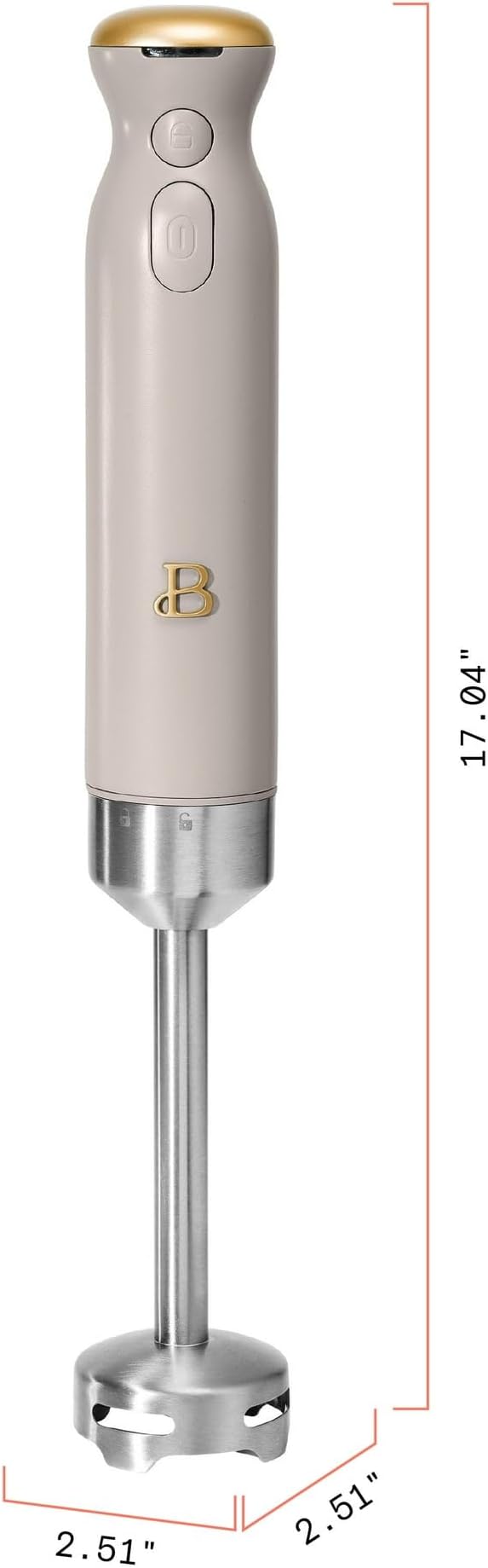 Cordless Immersion Blender 5-in-1 Set | Rechargeable Hand Blender with Chopper Whisk &amp Measuring Cup | 6 Variable Speeds | Stainless Steel Blades | BPA-Free | Stick Blender