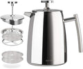 Secura French Press Coffee Maker 17-Ounce 304 Stainless Steel Insulated Coffee Press with Extra Screen