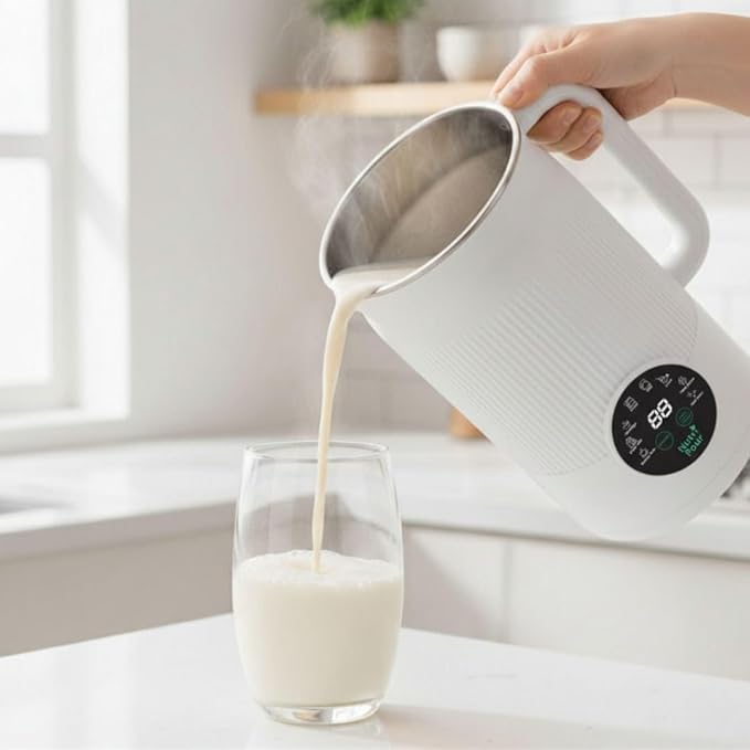Juicer Nutripour - The 8-in-1 Multifunction Nut Milk Maker 42oz Blender Maker 140℉ Heating &amp 8h Keep Warm 12h Delay Boil Water &amp Self-Cleaning (1pcs)