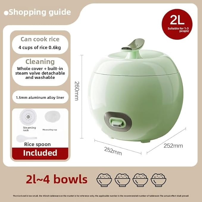 Small Mini Household Rice Cooker 2L
