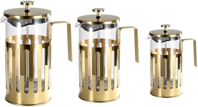 Coffee Press Pot Stainless Glass Coffee Maker Turkish Coffee Pot for Making Tea At Home Pots (350ml)