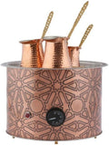 Copper Sand Coffee Machine with Coffee Brewing Area Traditional Taste Large (copper 27 * 27 * 16 cm)