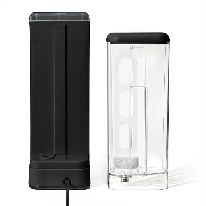 Perfect Grind Single Serve Coffee Maker built-in grinder 6 sizes 3 strengths pod-free reusable filter 64oz reservoir touch display hot &amp iced brew. (Black Sesame)