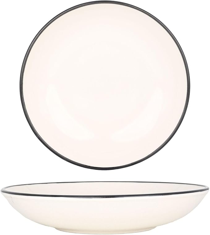 Dinnerware Sets (Medium) - Black Line - 24 pieces - 6 People - Porcelain