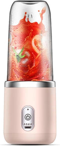Fit for Portable Blender with 6 Blades - Travel Juicer Cup Set for Smoothies Lemon &amp Orange Squeezing Automatic Mixing Machine(Pink-a)