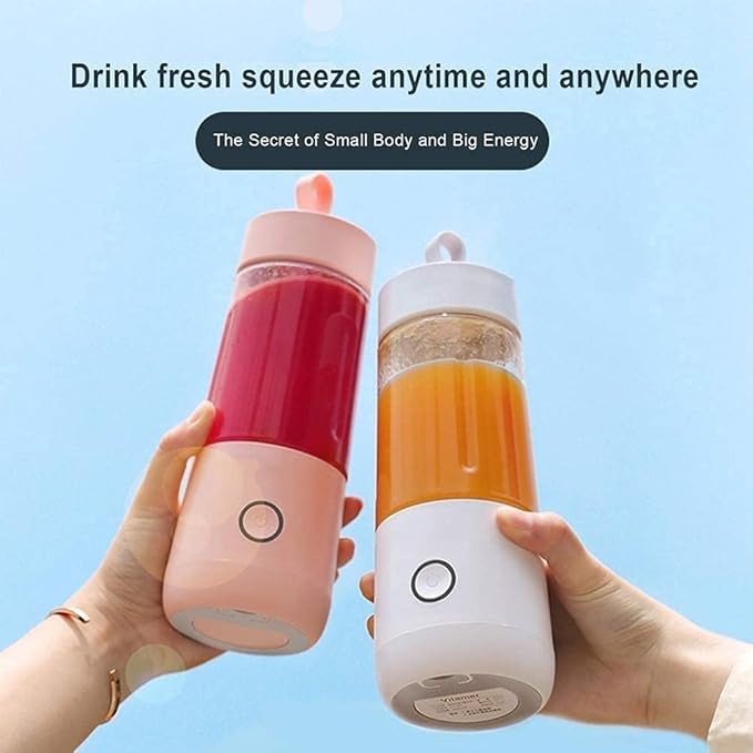 Personal Juice Mixer Blender Portable BlenderUSB Rechargeable Handheld Blender SportsTravelGym (Color : White)