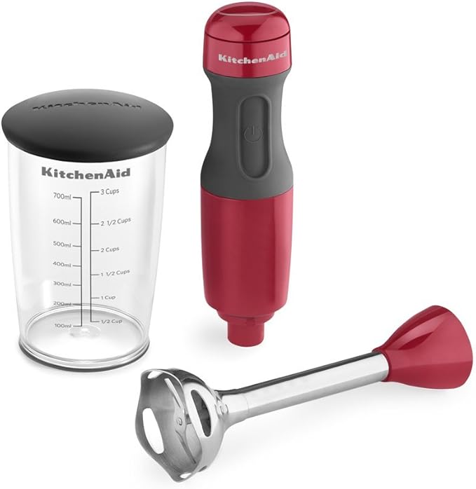 KitchenAid KHB1231 2-Speed Hand Blender Empire Red - KHB1231ER (Renewed)