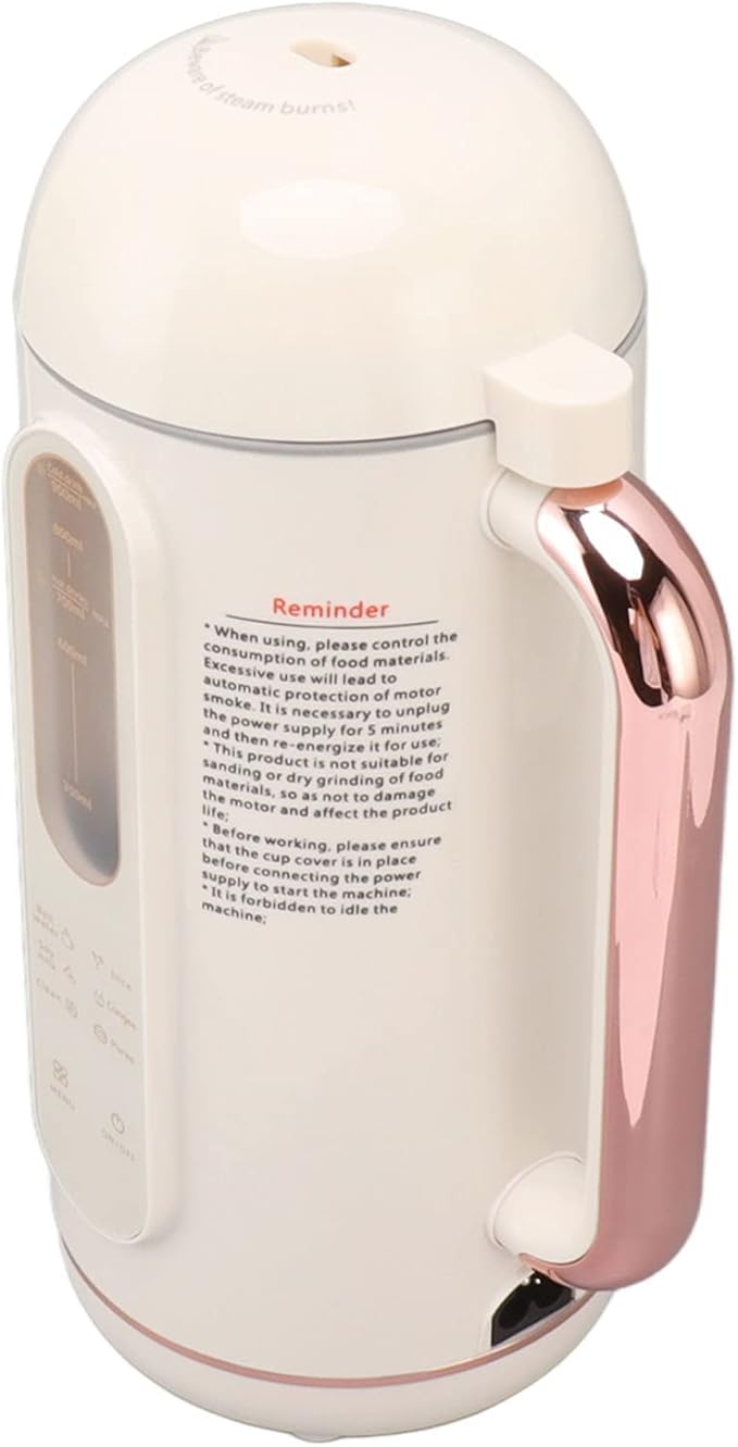Yctze Soy Milk Maker Soy Milk Maker Automatic High Speed Blender Creamy White Multifunctional Nut Milk Maker for Home Restaurant US Plug 110V
