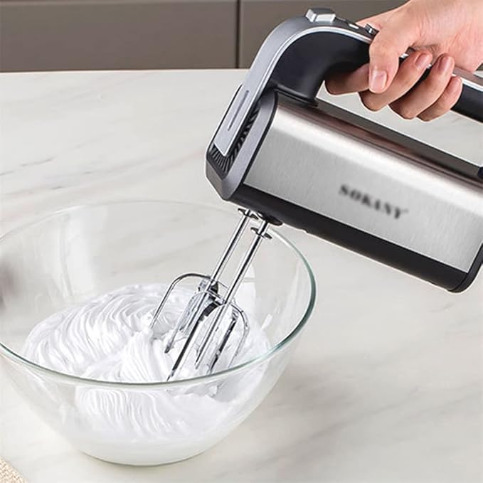 Electric Food Mixer Hand Blender Egg Beater Mixer Spiral Whisk Crea (Color : A Size : As the picture shows)