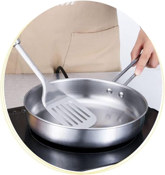 3-Piece Stainless Steel Cookware Set – Frying Pan Soup Pot &amp Milk Pot for Induction Gas &amp Electric Stoves Non-Coated Fast Heat Conduction