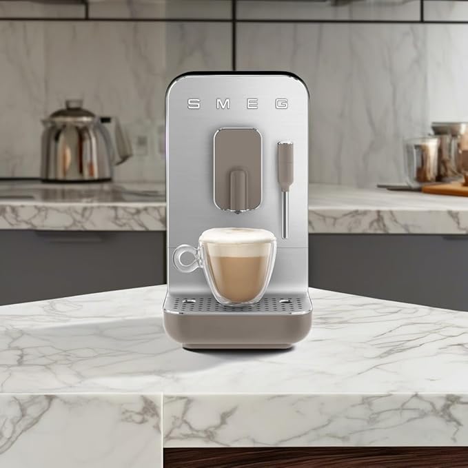 SMEF Fully Automatic Coffee Machine with Grinder and Steam Wand BCC02TPMUS Taupe