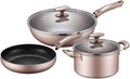 Aluminium Non-Stick Cookware - 3 Piece Saucepan Setwith Tempered Glass Cover Comfortable HandleSuitable for A Variety of Heat Sources Including Induction Cookers Non Stick Pan