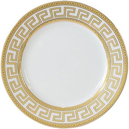 Vintage Gold 40 piece Dinnerware Dish Serving Set 'Greek Key Gold' - HQ Fine China Tableware Service for 8