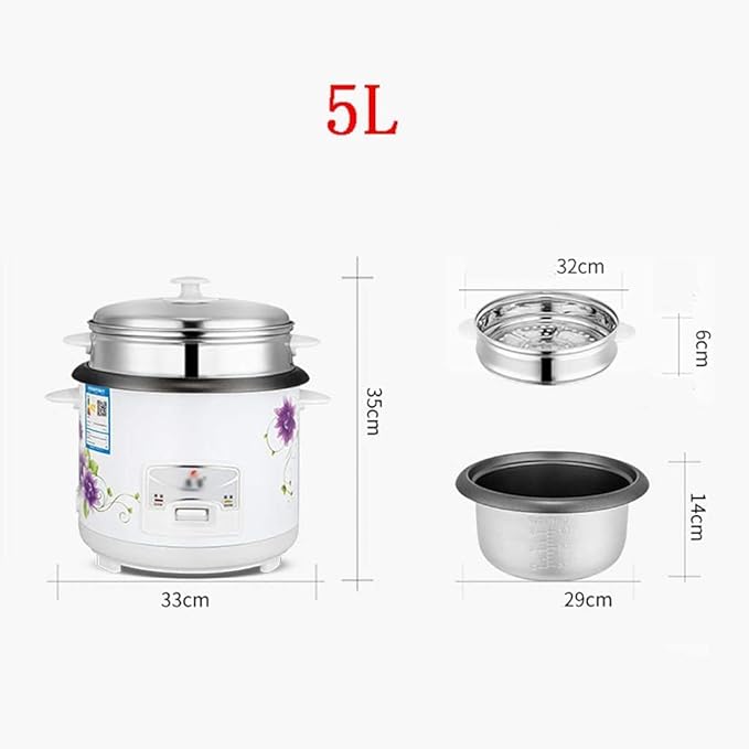 Electric Cooker Rice Cooker Home Intelligent Insulation Multi-Function Quality Inner Pot Spoon Steamer And Measuring Cups (2L) ()