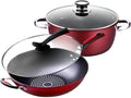 Pots and Pans Set 2 Pcs Cookware Set Soup Pot Set Cooking Pot Pan Non-Stick Pan Set Wok Pots and Pans Sets Non Stick