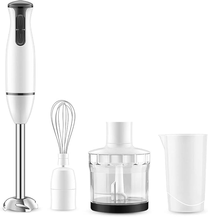 Egg Beater Hand Blender 450W 2nd Gear Speed Control Hand Blender Set Immersion Blender with Hand Mixer Chopper Whisk Beaker Attachment for Soup Sauce Food Whisk