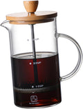 High Borosilicate Glass Coffee Press Pot with Lid Practical and Convenient Coffee Maker for Home Office Restaurant Use