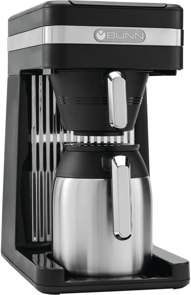 BUNN 55200 CSB3T Speed Brew Platinum Thermal Coffee Maker Stainless Steel 10-Cup Black