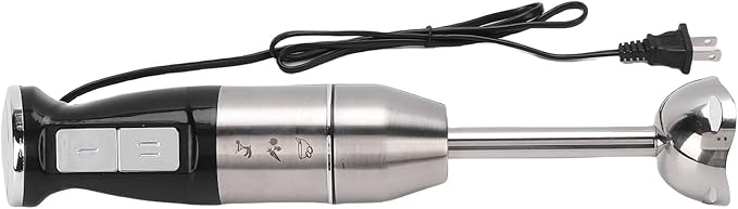 Immersion Hand Blender Electric 400W Powerful Stainless Steel Stick Mixer with Adjustable Speed for Smoothies Soups Purees Easy Detachable Design Perfect for Kitchen Cooking