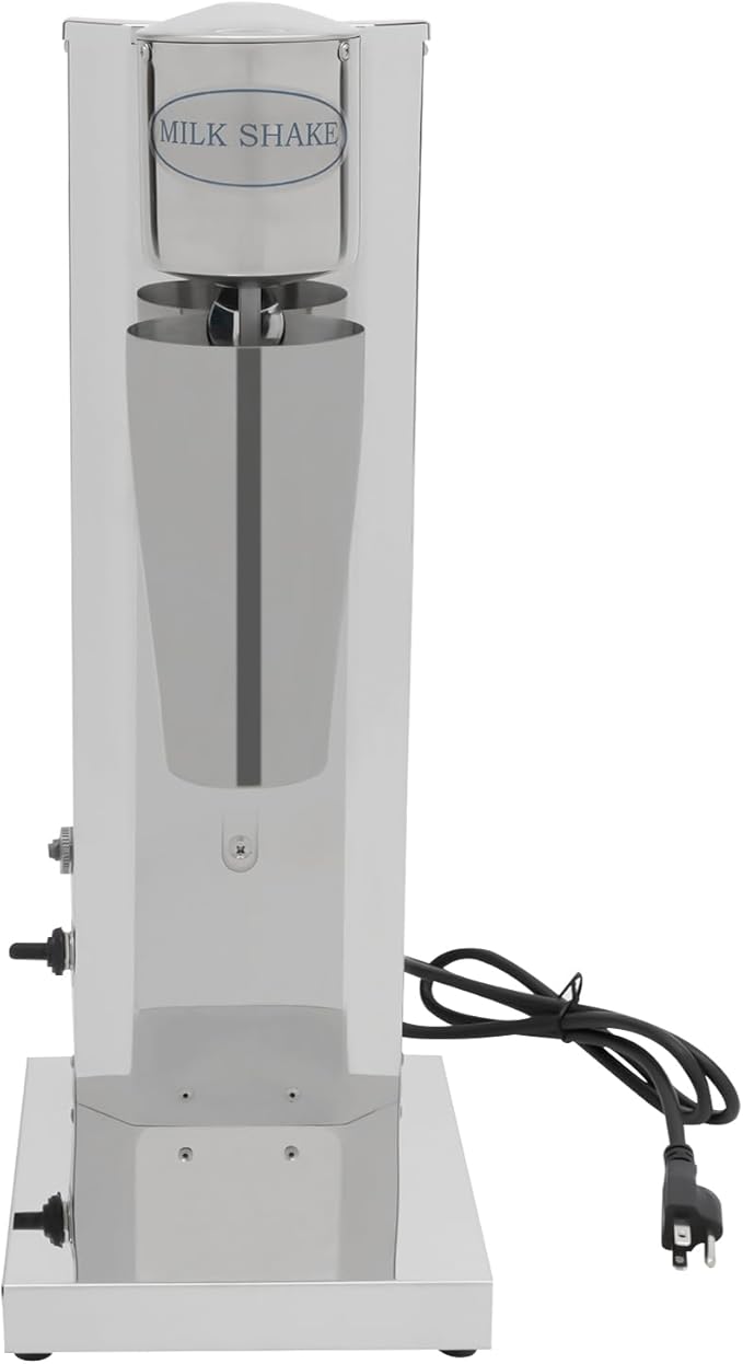 Milkshake Maker180W Commercial Milk Shake Machine with Dual Gears &amp Intelligent Micro Switch Stainless Steel Electric Milkshake Blender for Coffee Drinks