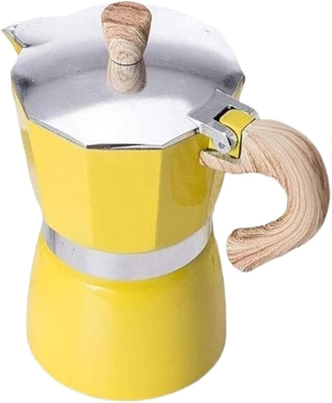 G6KA 3/6 Cup Stovetop Coffee Maker 150/300ml Brewer With Heat Resistant Handle(3 cups 150ml)