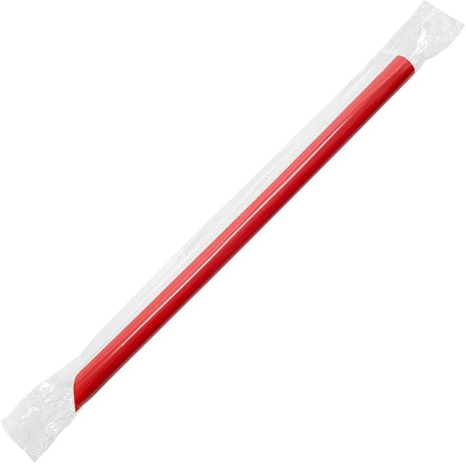Karat C9060s (Red) 9 Boba Straws (10mm) - Red (Case of 1600)