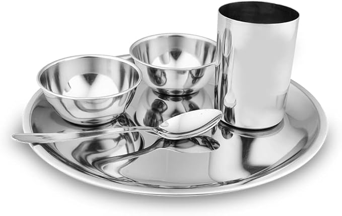 Stainless Steel Dinner Set 12 Pieces Dishwasher-Safe Easy to Clean (5 Pcs Set)