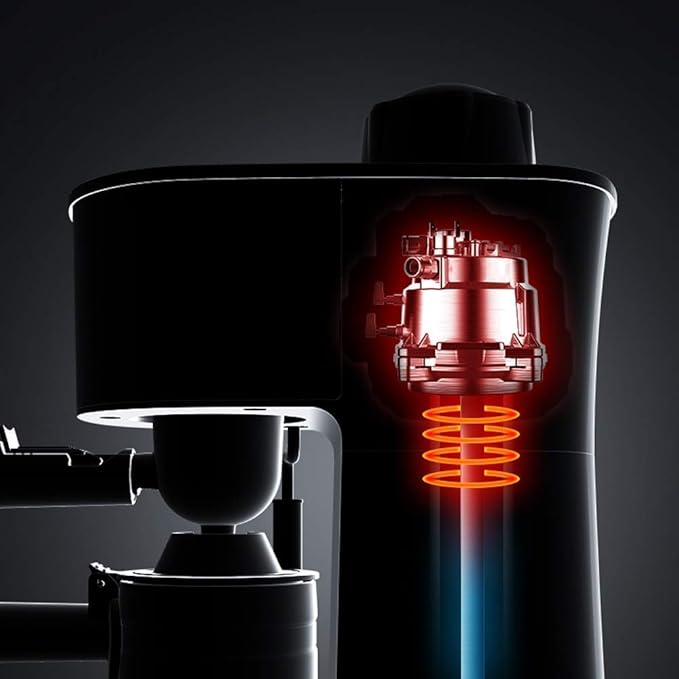 Coffee Machine Small Steam Semi-automatic Foaming MachineEspresso Machine5 Bar Pressure PumpndashLatteCappuccinoAmericanoBubble Coffee MachinendashSilver(800 Watt