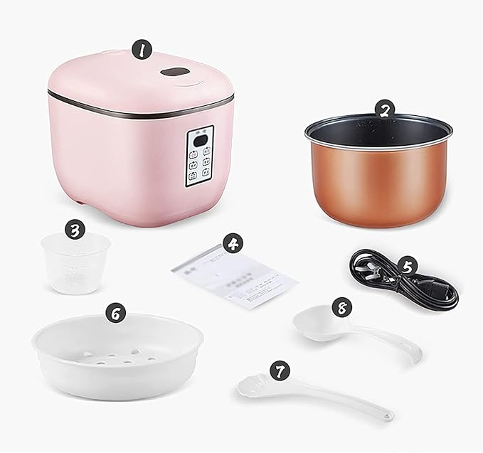 Rice Cooker/Home Multifunctional Smart Mini Rice Cooker Reservation Automatic Small 2.8L Cooking and Stewing Rice Cooker (Pink A) (Pink A)