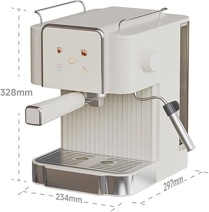Espresso Machine Coffee Machine with Touch Screen Coffee Maker High Pressure Temperature Control Pre-Infusion Function 1.8L Removable Water Tank for Home Use