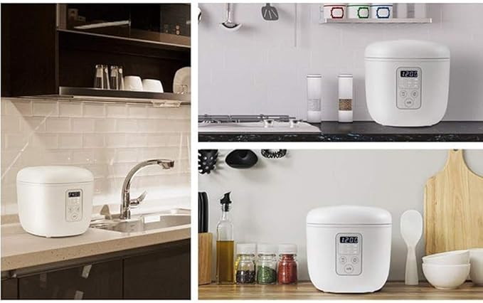 Rosa Rice Cooker for 1-3 People Delicious rice 24 Hours PresetPortable Rice Cooker 3 Cups 9.4 x 8.3 x 7.9 White 220V(Provide 110 volt transformer)