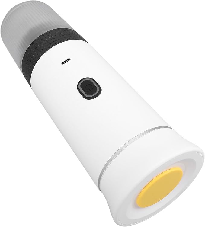 Portable Electric Coffee Machine USB Rechargeable Car Coffee Maker Handheld Coffee Maker for Camping Travel Outdoor Office Slim Compact and Lightweight (White)