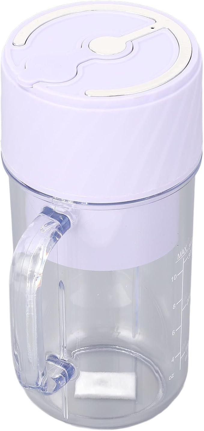 Ymiko Compact Rechargeable Blender with 10 Vane/Wing System for Smoothies Sauces and Protein Shakes Portable USB Juicing Cup for On the Go Use (Purple)