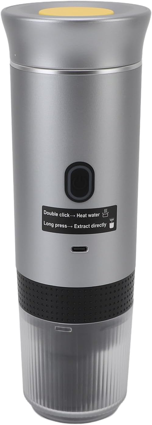 Portable Electric Coffee Maker 304 Stainless Steel Automatic Heating Travel Coffee Machine Camping Hiking Office Home