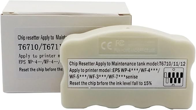 1PC T6710 T6711 T6712 Ink Maintenance Box Chip Resetter for Epson WF 7720 7715 7710 7210 7110 7610 7620 3620 3640 L1455