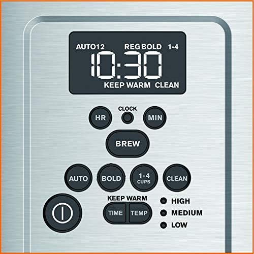 KRUPS Thermobrew EC324050 Savoy Programmable Coffee Maker 14 Cup 9.6 X 8.3 X 14.2 In Black &amp Silver